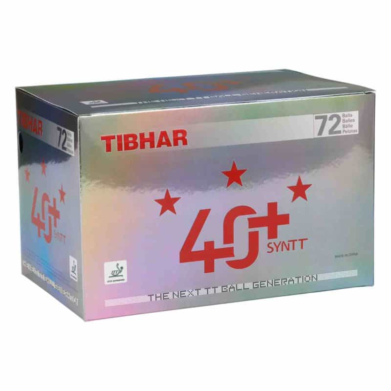 Tibhar Bälle 3 Sterne 40+ SYNTT weiß mit Naht 72 er Karton